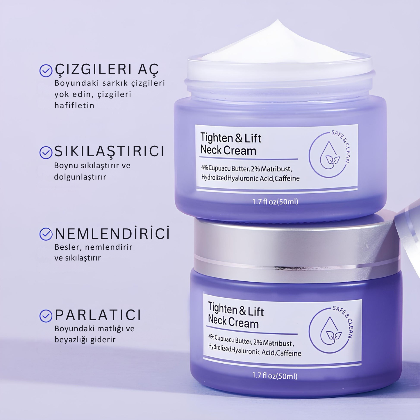 Viya Glow™ Boyun Sıkılaştırıcı ve Gerginleştirici Krem