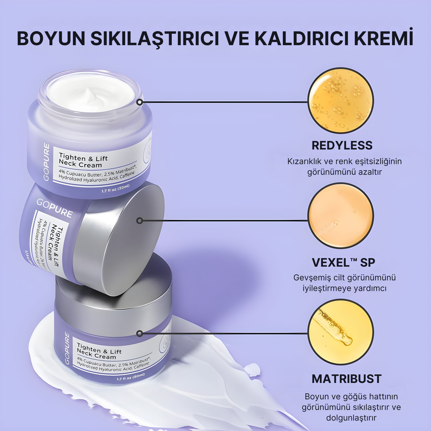 Viya Glow™ Boyun Sıkılaştırıcı ve Gerginleştirici Krem